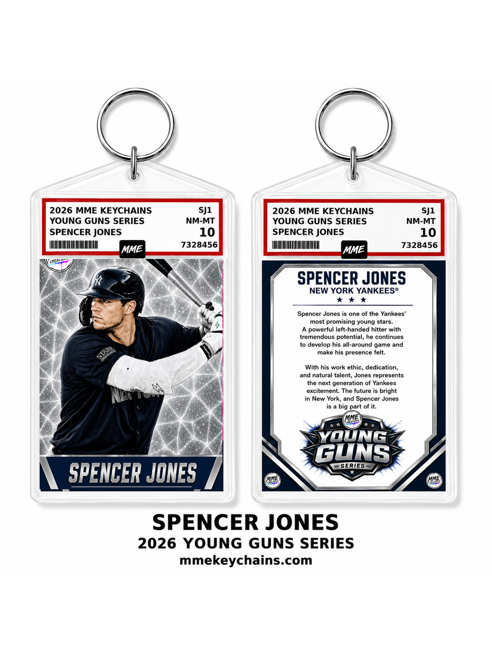 4265 Spencer Jones |Young Guns Series Custom Acrylic Photo Keychain Platinum Ice